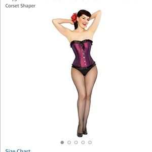 Plum playgirl overbuy steel boned corset